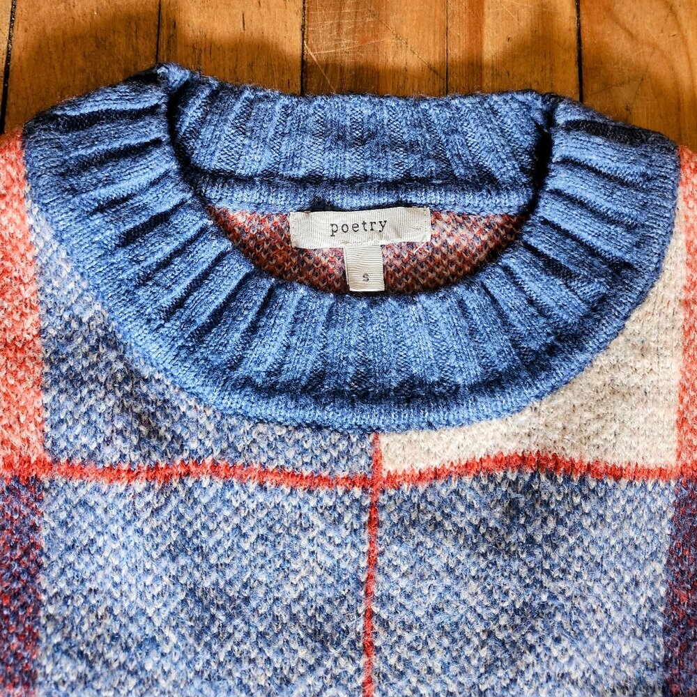 Poetry Plaid Patterned Sweater